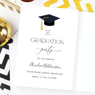Graduation Hat Graduation Party Invitation