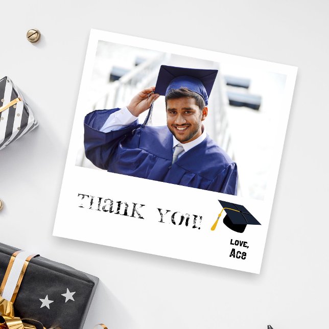 Graduation Hat Instant 1-2 Photo & ThankYou Card B (Creator Uploaded)