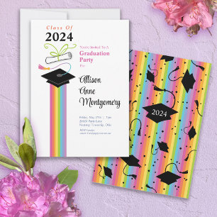 Graduation Hat Party Invitation