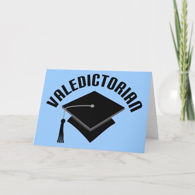 Graduation Hat Valedictorian Head of Class Gift Card (Front)