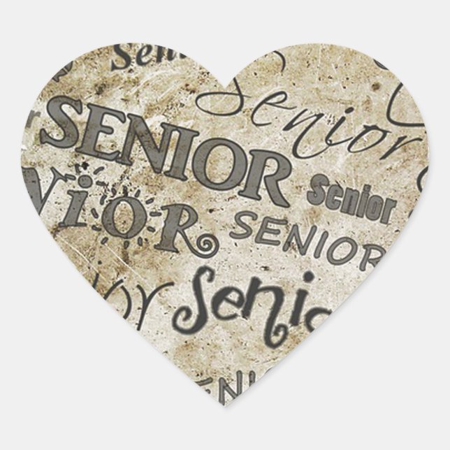 graduation heart sticker (Front)