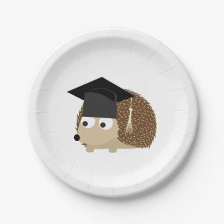 Graduation hedgehog paper plate