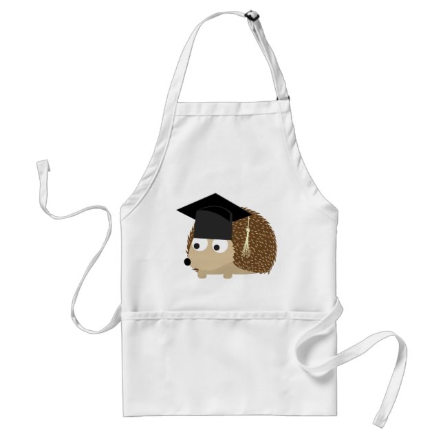 Graduation hedgehog standard apron (Front)