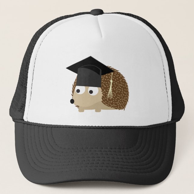 Graduation hedgehog trucker hat (Front)