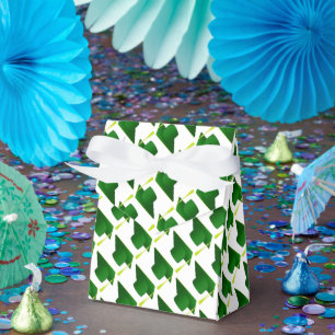 Graduation High School, College Green Cap Pattern Favour Box