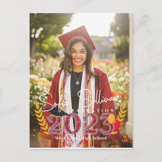 Graduation High School Congratulation Postcard (Front)