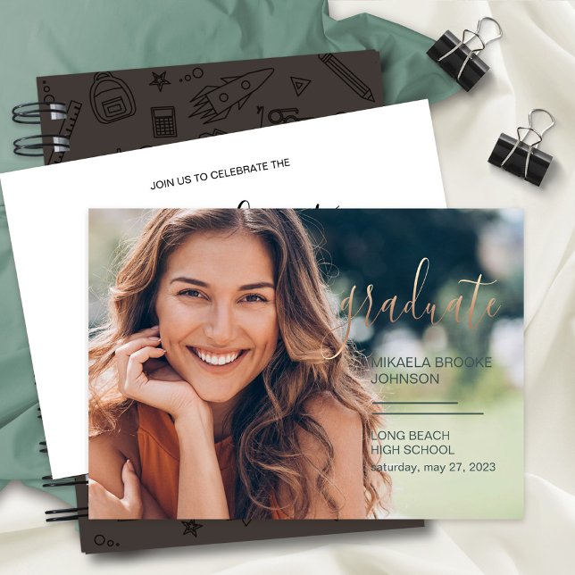 Graduation High School Photo Party Announcement (Creator Uploaded)