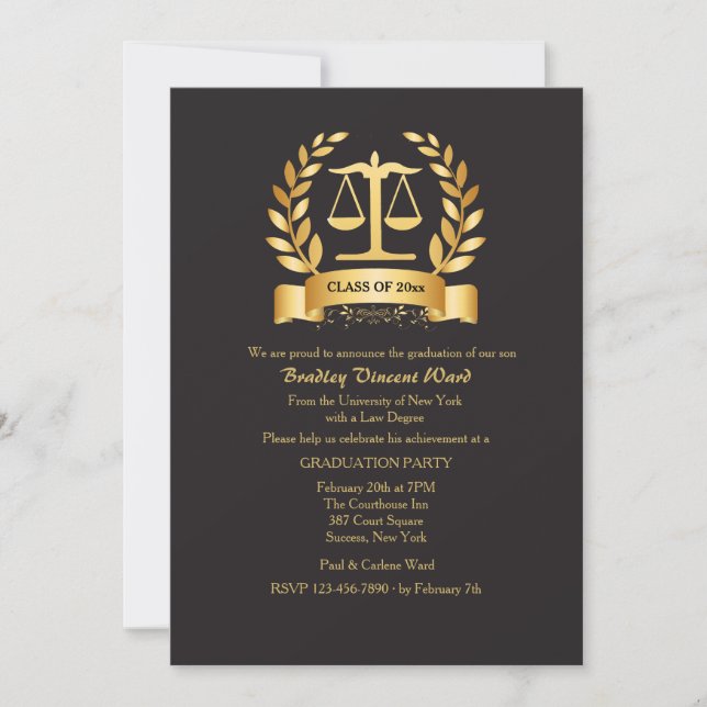 Graduation Honours Invitation (Front)