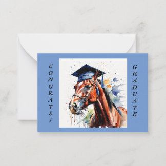 Graduation Horse Illustration Notecard