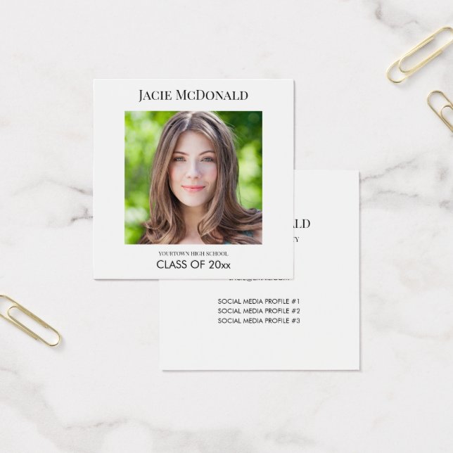 Graduation Insert Profile Photo White (Office)