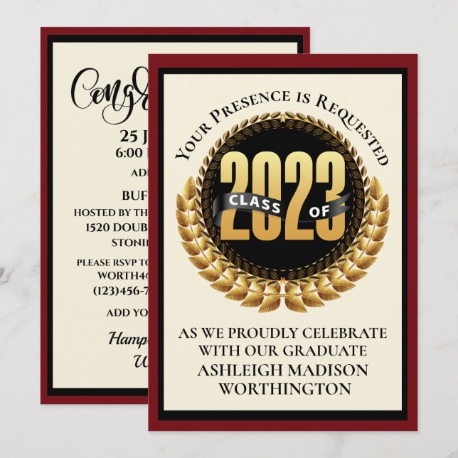 Graduation Invitation (Front/Back)