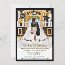 Graduation Invitation African American Announce