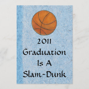 Graduation Invitation - Basketball Theme