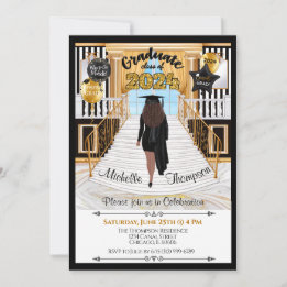Graduation Invitation Hispanic African Female