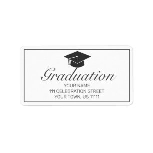 Graduation Invitation Modern Minimalist White Label