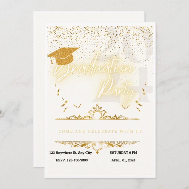 graduation invitation Party 2024 (Front/Back)
