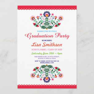 Graduation Invitation Party Fiesta Mexican Invite