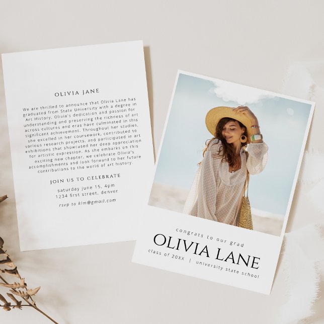 Graduation Invitation with Photo and Message (Creator Uploaded)