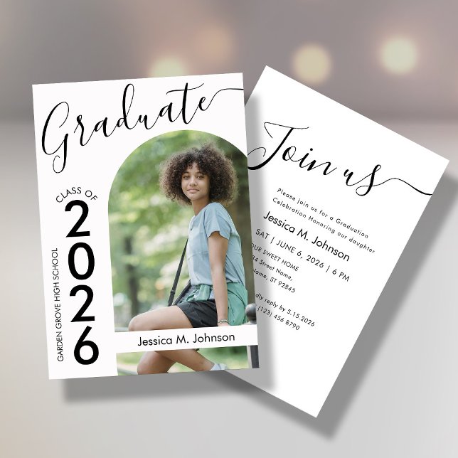 Graduation invitation with photo portrait (Creator Uploaded)