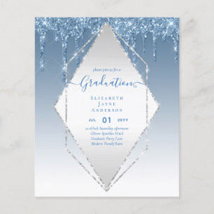 GRADUATION INVITES - Dripping Glitter Girly Glamou Flyer