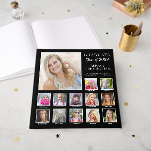Graduation K-12 Photo Collage Custom School Colour Guest Book