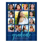 Graduation K–12 Photo Collage Navy Blue Script