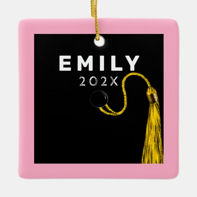 Graduation Keepsake 2025 Ceramic Ornament (Front)
