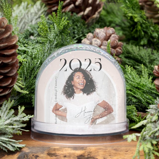Graduation Keepsake | Class of Custom Photo Snowglobe (Winter)