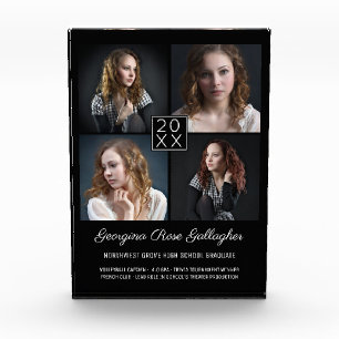 Graduation Keepsake Modern Photo Collage Classy Bk