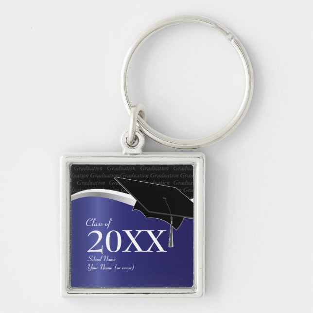 Graduation Keychain-LARGER TEXT VERSION BELOW Key Ring (Front)