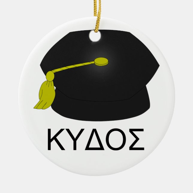 Graduation kudos-Ph.D. Ceramic Tree Decoration (Front)