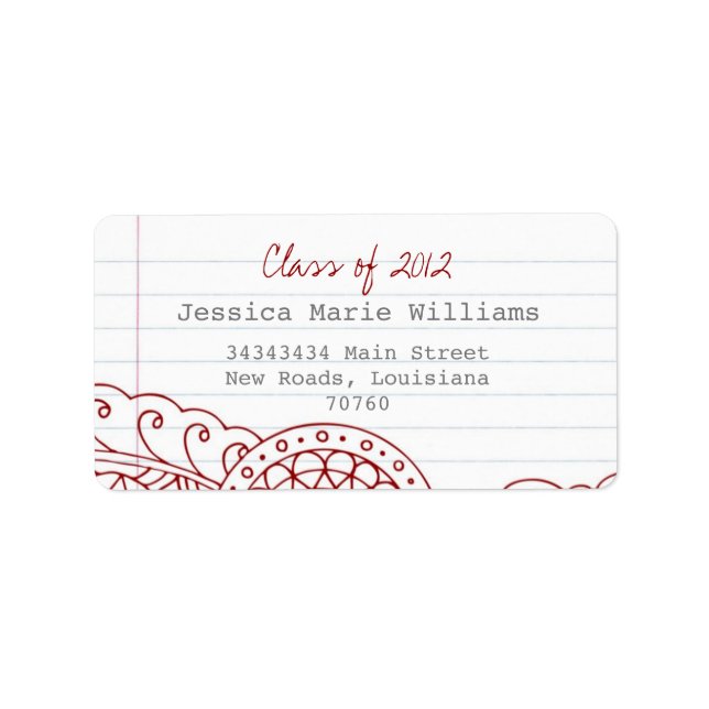 Graduation Label (Front)