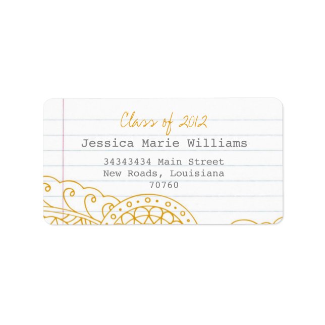 Graduation Label (Front)