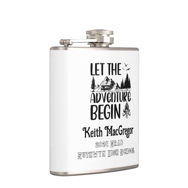 Graduation Let the Adventure Begin Hip Flask (Right)