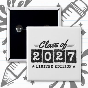 Graduation Limited Edition Senior Class of 2027 15 Cm Square Badge