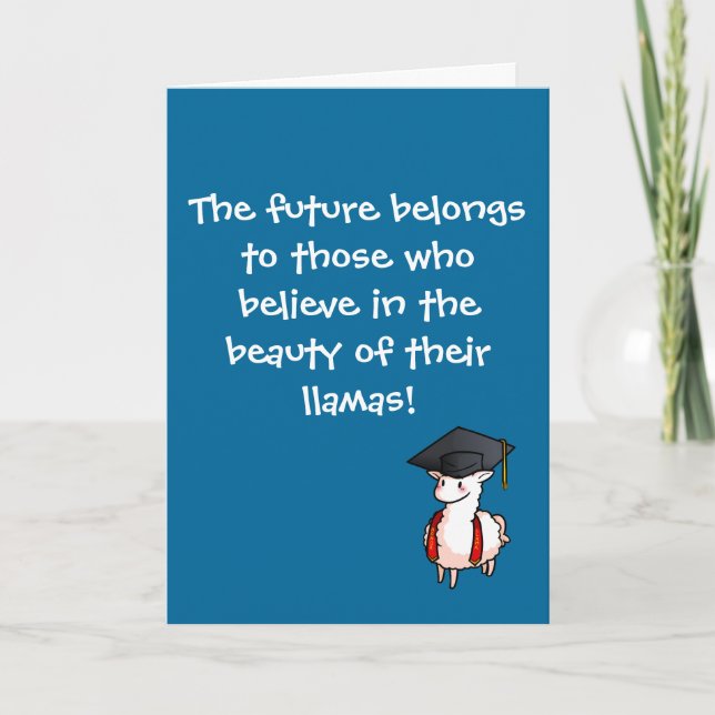 Graduation Llama Card (Front)