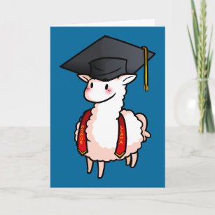 Graduation Llama Card