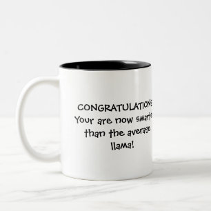 Graduation Llama Two-Tone Coffee Mug