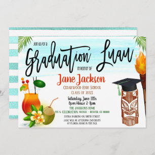 Graduation Luau Celebration Invitation