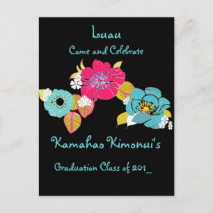 Graduation Luau Invitations postcard, class 2009