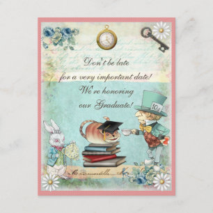 Graduation Mad Hatter Tea Party Invitation