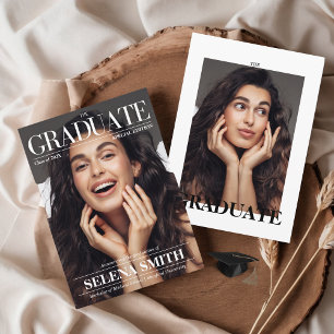 Graduation Magazine Cover Photo  Announcement