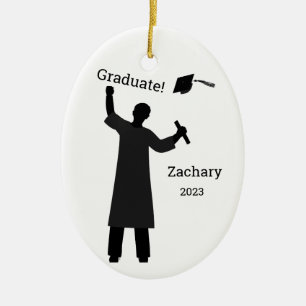 Graduation Male Celebration Keepsake Ceramic Ornament
