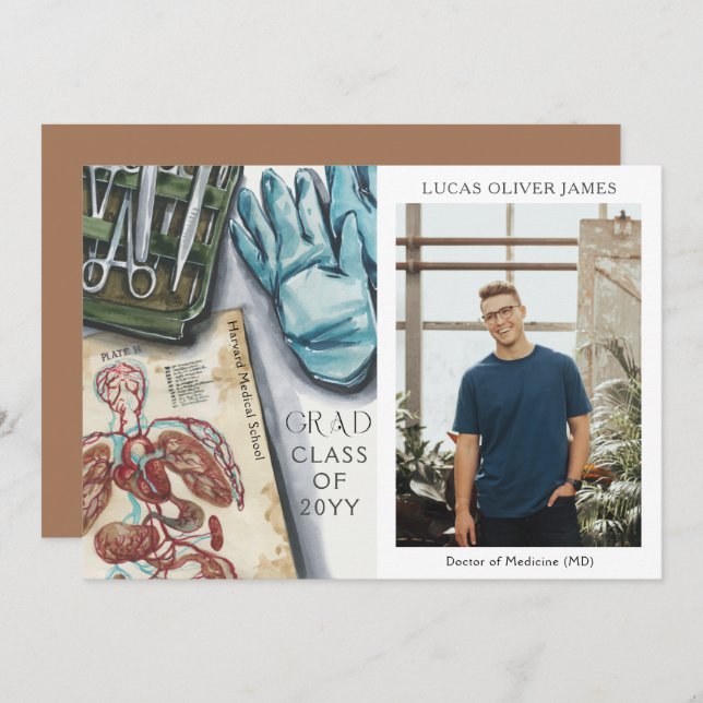 Graduation Medical Doctor Medicine Health (Front/Back)