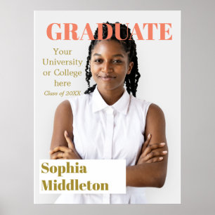 Graduation Modern Graduate Headline Photo Poste Poster
