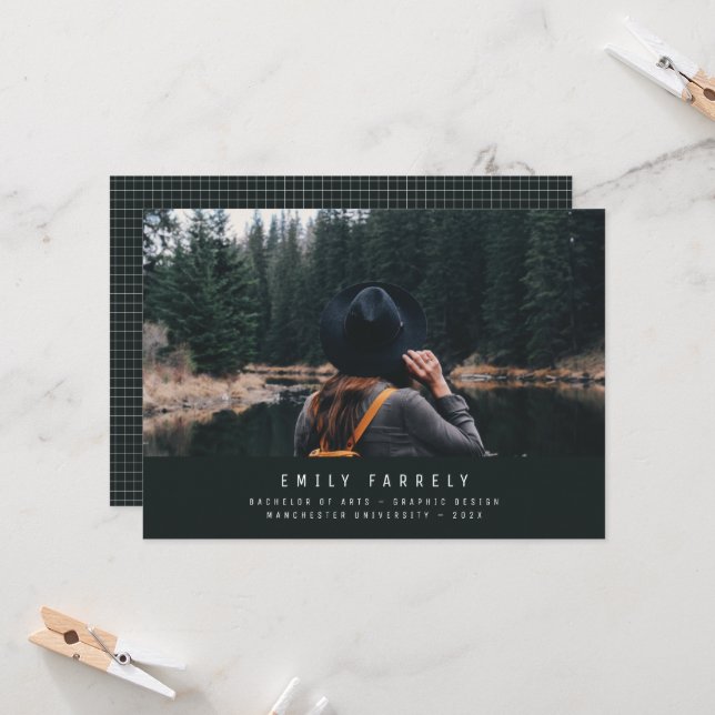 Graduation modern minimal elegant stylish  (Front/Back In Situ)