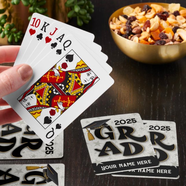 Graduation Modern Personalised Fun Gift Idea Playing Cards (Creator Uploaded)