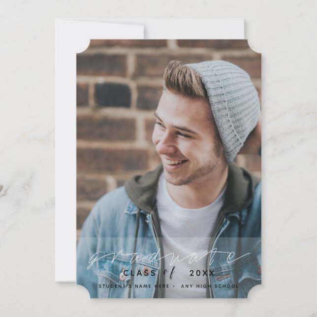 Graduation Modern Simple Design Invitation (Front)