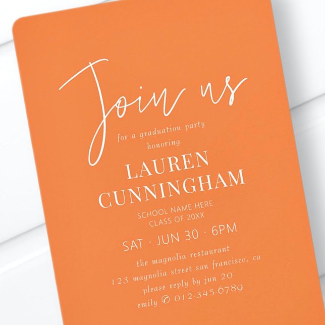 Graduation Modern Simple Minimalist Chic Invitation (Creator Uploaded)