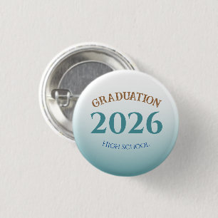 Graduation modern trendy personalised 3 cm round badge